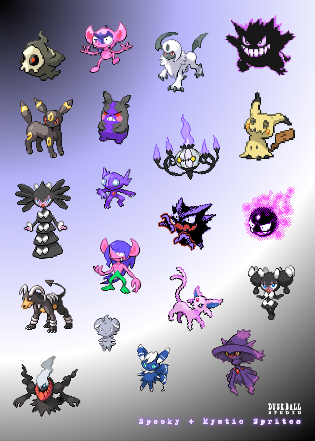 SPOOKY MYSTIC SPRITES STICKER SHEET