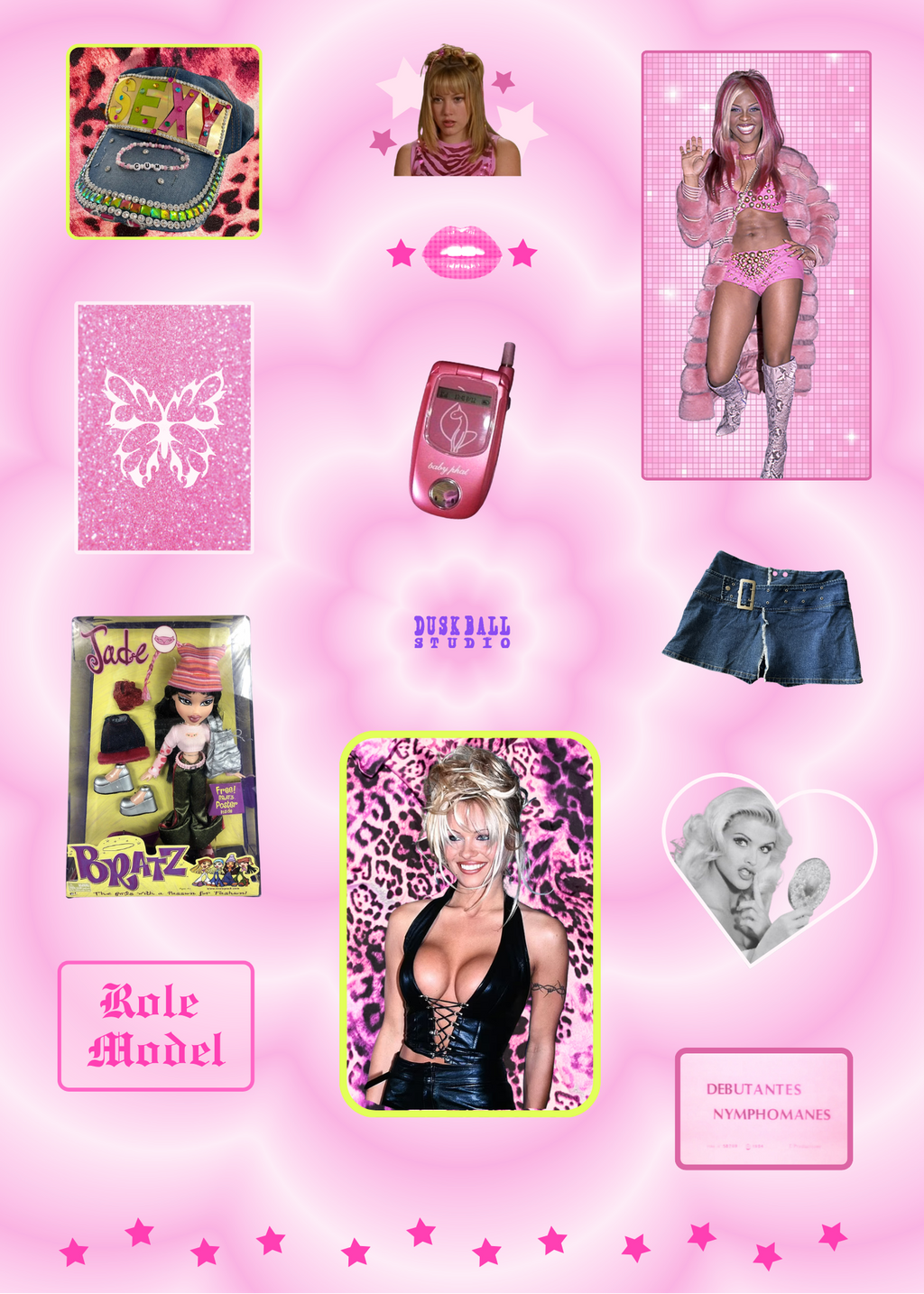 Y2K ROLE MODEL STICKER SHEET